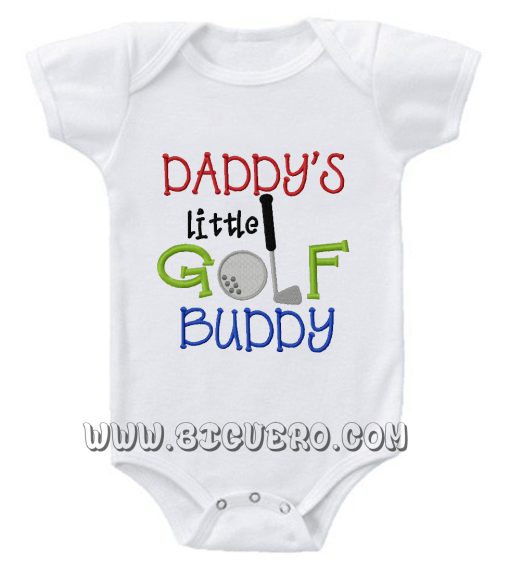 Daddy's Golf Buddy Baby Onesie