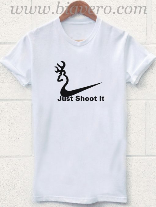 Just Shoot It Nike Deer Head T Shirt