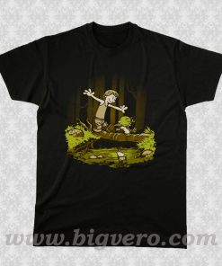 Luke and Yoda Calvin and Hobbes T Shirt