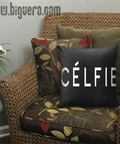 Black Celfie Pillow Cover