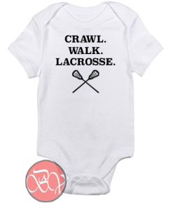 Crawl Walk Lacrosse Baby Onesie