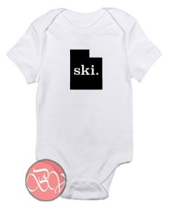 Custom State SKI Baby Onesie