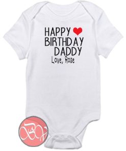 Happy Birthday Daddy Baby Onesie