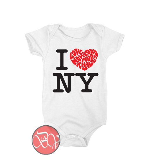 I Love Mom And Dad More Than NY Baby Onesie