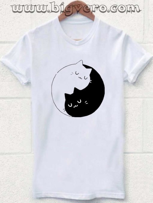 Yin Yang Cats Kittens Tshirt