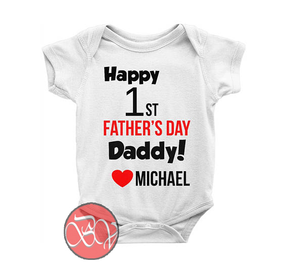 happy 1st fathers day onesie