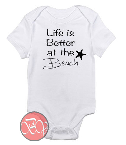beach baby onesie