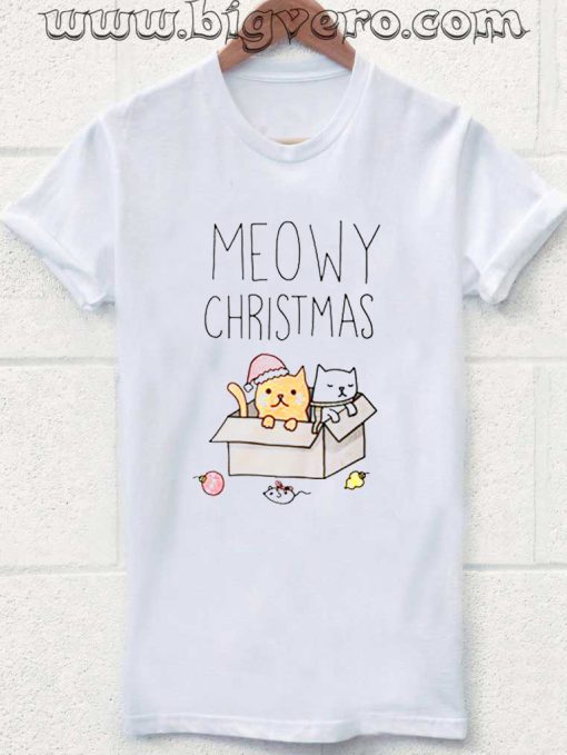 Meowy Christmas Cat Holiday Pun