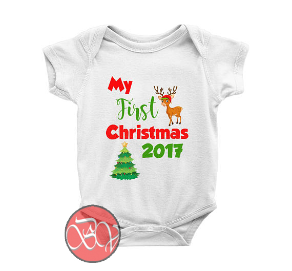 my first christmas onesie boy