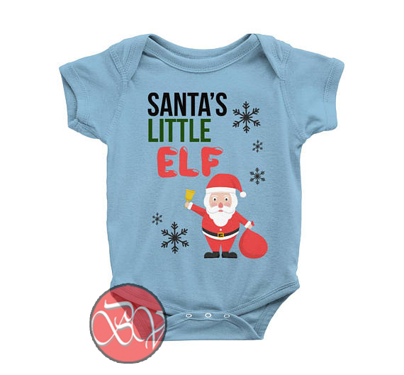 Santa's Little Elf Baby Onesie | Cool Baby Onesie Designs