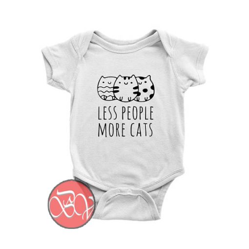 Less People More Cats Baby Onesie