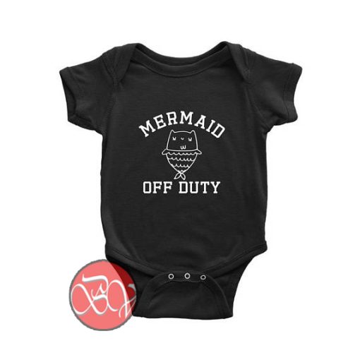 Mermaid Off Duty Cat Baby Onesie