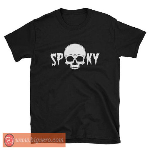Spooky T Shirt Spooky Skull Ghost Tee Shirt