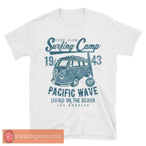 Surfing Camp T Shirt Pacific Wave Team