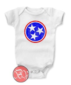 Tennessee Flag Washed Onesie