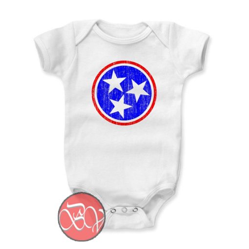 Tennessee Flag Washed Onesie