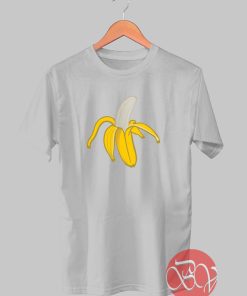 Peeled Banana Drawing Banana Cartoon T-shirt