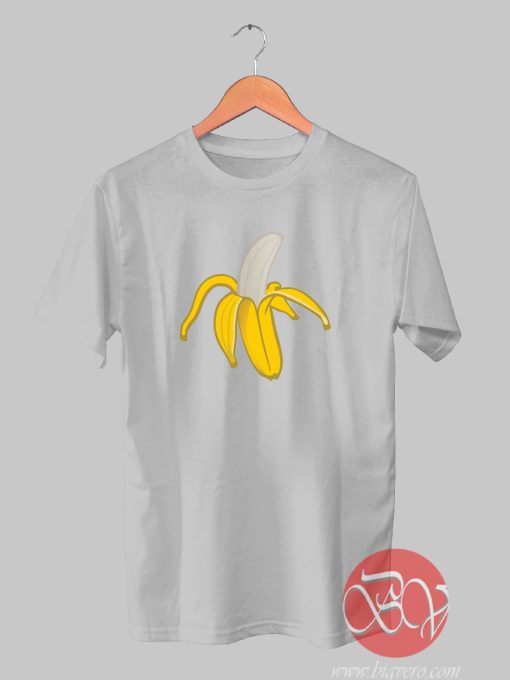 Peeled Banana Drawing Banana Cartoon T-shirt