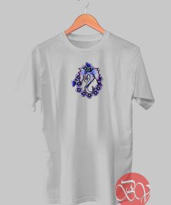 Purple Dragon Floral Art T-shirt