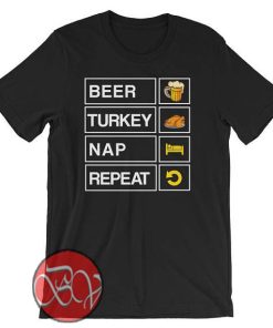 Beer Turkey Nap Repeat T-shirt