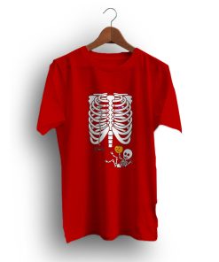 Maternity Pregnant Skeleton Halloween T-Shirt