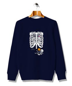 Pumpkin Maternity Pregnant Halloween Sweatshirt
