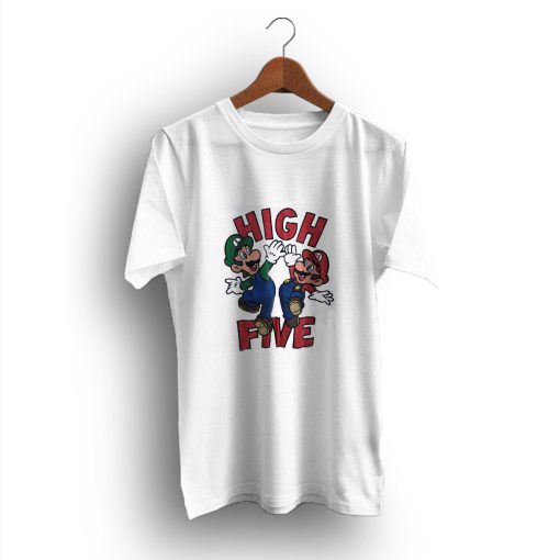 Cheap High Five Mario And Lugi Vintage T-Shirt