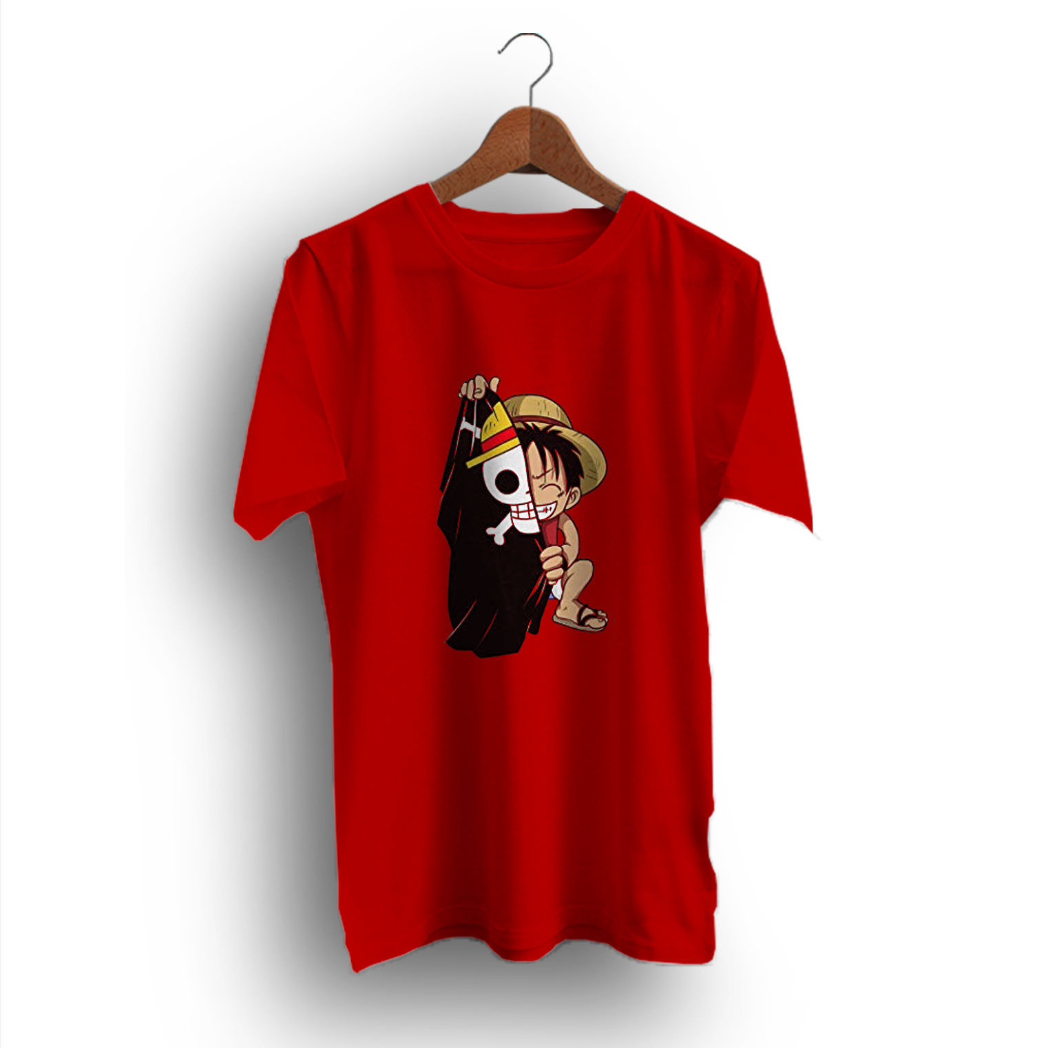One Piece Red Luffy Outline T-Shirt