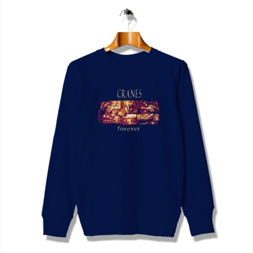Vintage Cranes Forever Graphic About Sweatshirt