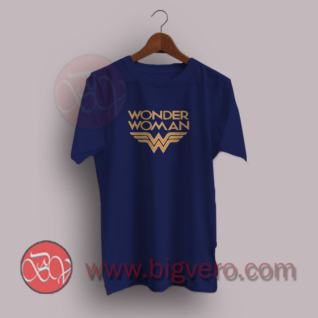 T-Shirt BigVero Check Blue now! Logo Woman design Wonder by