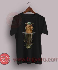 Baby-Yoda-And-Master-Yoda-Water-Reflection-T-Shirt