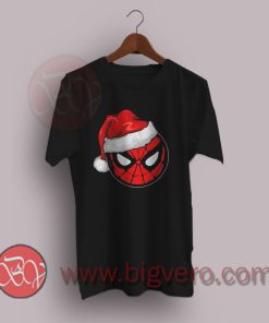 Santa-Head-Spiderman-T-Shirt