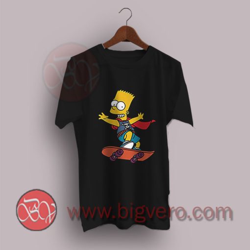 Bart-The-Simpson-Retro-Skateboard-T-Shirt