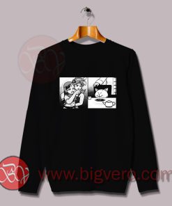 Girl Pointing Black & White Sweatshirt