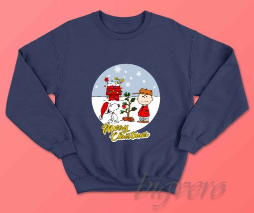 Charlie Brown Christmas Sweatshirt Navy