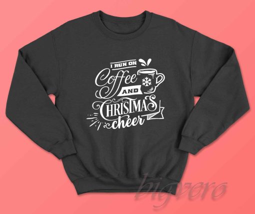 Coffee and Christmas Cheer Sweatshirt Black