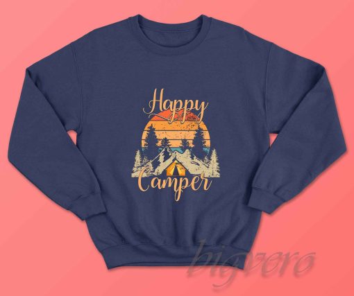 Happy Camper Sweatshirt Navy