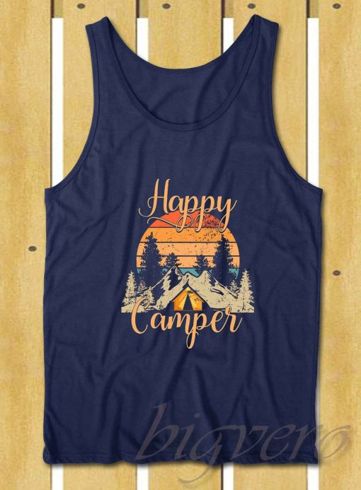 Happy Camper Tank Top Navy