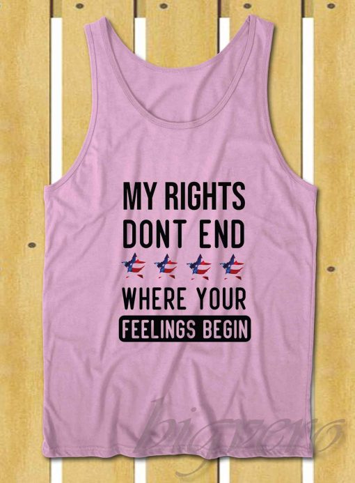 My Rights Dont End Tank Top Pink