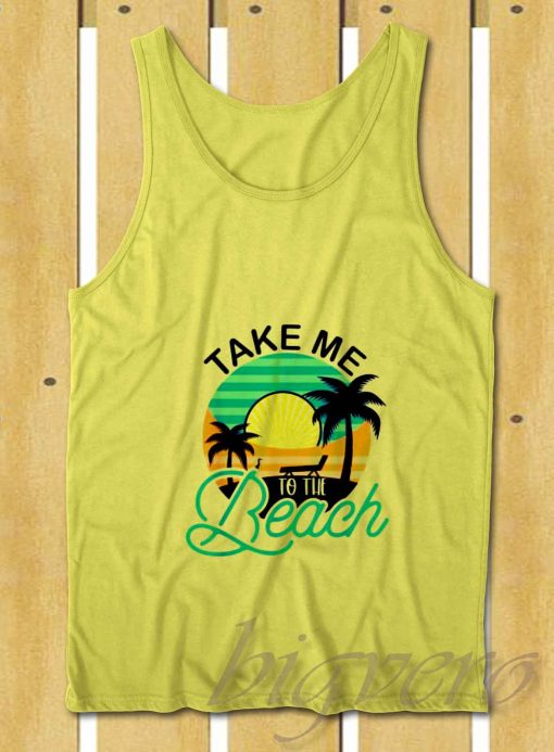 Take Me To The Beach Tank Top Yellow