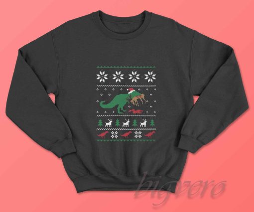 Ugly Christmas Dinosaur Sweatshirt