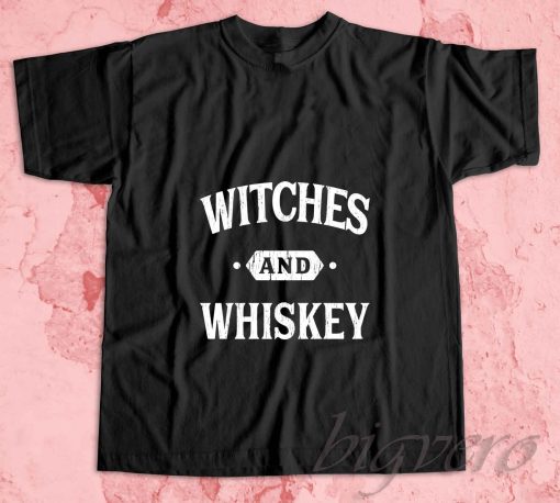 Witches Whiskey T-Shirt Black
