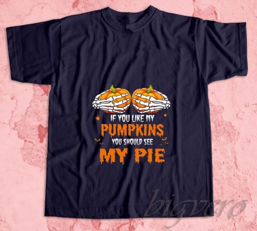 You See My Pie Pumpkin T-Shirt Navy