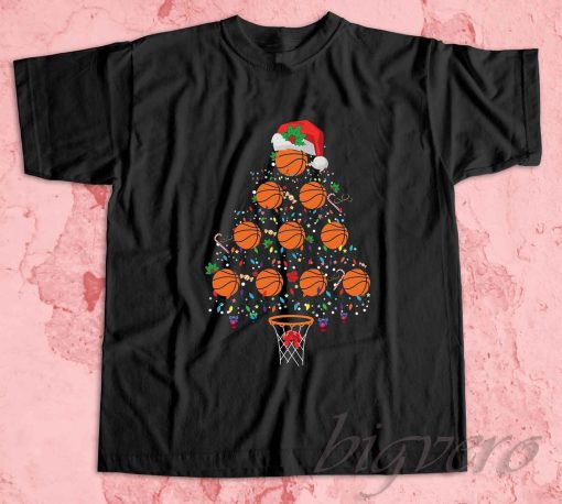 Christmas Basketball Tree T-Shirt