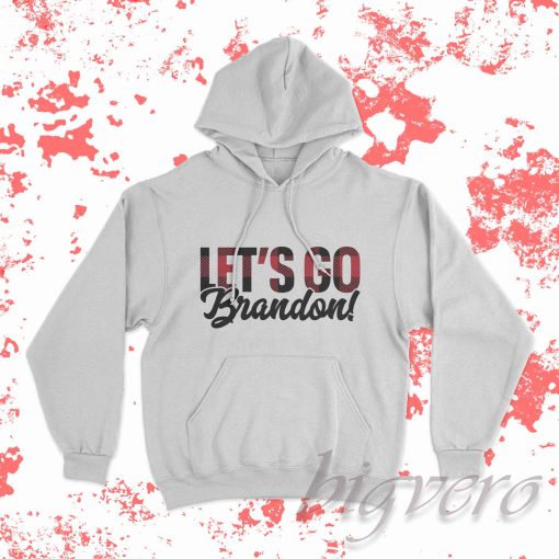 Lets Go Brandon Plaid Xmas Hoodie