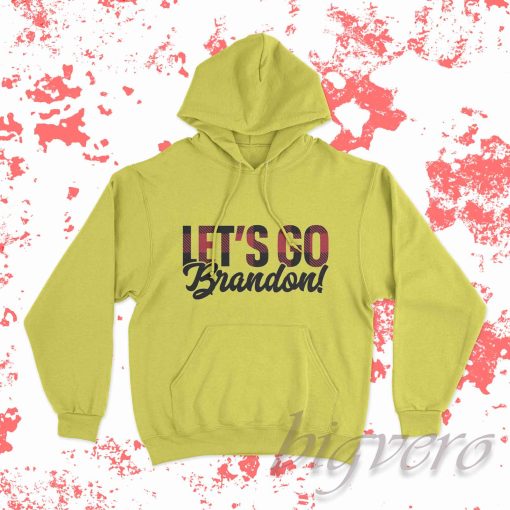 Lets Go Brandon Plaid Xmas Hoodie Yellow