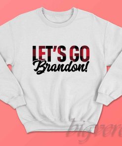 Lets Go Brandon Plaid Xmas Sweatshirt