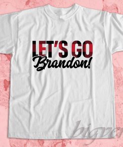 Lets Go Brandon Plaid Xmas T-Shirt