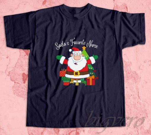 Santas favorite Nurse T-Shirt Navy