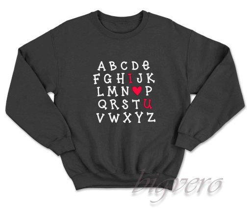 ABC I Love You Sweatshirt Black